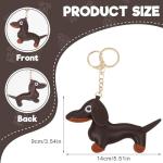 Giantree Leather Dachshund Keychain, Dachshund Keychain Bag Pendant Key Chain Fashion Cute Puppy Dog Charm Gifts for Favorite People Women Men Children Birthday Keyring
