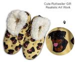 Rottweiler Super Soft Slippers - E&S Pets - Rottweiler Gifts - Cozy House Slippers - Non Skid Bottom - One Size Fits Most - Sherpa Slipper - Pet Lover Gifts For Men And Women