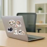 100 PCS Shih Tzu Stickers Pack – Waterproof Dog Decals for Water Bottles, Laptops, Phones, Notebook, Cars – Cool Vibrant Graphics for Shih Tzu Enthusiast