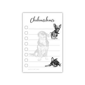 Chihuahua Sticky Notepad to Do List | Chihuahua Dog Lover Gifts for Women | Office School Supply Sticky Notes 4"x6" 50 Pages