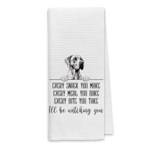 Dibor Great Dane Dog Kitchen Towels, Great Dane Gifts Dog Dish Towels Dishcloth, Funny Dogs Every Meal You Make Cloth Hand Towels Tea Towels for Bathroom Kitchen, Gifts for Dogs Lovers, 16x24 Inches