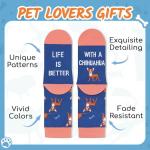 Chihuahua Socks for Women Men - Funny Chihuahua Gifts for Dog Lovers, Novelty Fun Teen Boy Girl Dog Socks