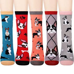 Jeasona Women's Boston Terrier Socks Boston Terrier Gifts for Women Dog Socks