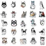 Cute Funny Siberian Husky Dog Stickers, 50PCS Dogs Vinyl Stickers for Laptops,Water Bottles,Phone, Animals Stickers,Bumper Stickers Decals(Siberian Husky)