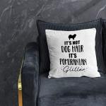 Nogrit Pomeranian Gifts - 18x18 Pillow Covers, 'It's Not Dog Hair It's Pomeranian Glitter' - Home Decor for Bedroom, Living Room, Couch, Sofa