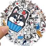 Cute Funny Siberian Husky Dog Stickers, 50PCS Dogs Vinyl Stickers for Laptops,Water Bottles,Phone, Animals Stickers,Bumper Stickers Decals(Siberian Husky)