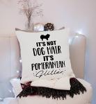 Nogrit Pomeranian Gifts - 18x18 Pillow Covers, 'It's Not Dog Hair It's Pomeranian Glitter' - Home Decor for Bedroom, Living Room, Couch, Sofa