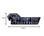 Dog Edition 3D Car Badge, Laser Cutting Metal Emblem, Cute Dogs Decals (Great Dane)