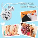 Boston Terrier Keychain Boston Terrier Mom Ever Keychain Dog Claw Love Pendant Keyring Friendship Gifts Keyring for Dog Lovers Pet Mom Charms Accessories Mother's Day Christmas Stocking Stuffer