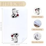 JFFTLL Funny Maltese Dog Kitchen Towels, Maltese Gifts Dish Tea Towels for Home Bar Kitchen, Dog Lovers Gifts, Wine Lover Gifts, Funny Hand Towels for Bathroom, 16x24 Inch