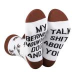 CENWA 1 Pair Bernese Mountain Dog Pet Lover Socks My Bernese Mountain Dog And I Talk Shit About You Socks Gift for Dog Lover (Bernese Mountain dog, Cotton)