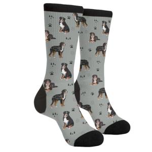 GJLNTRF Funny Bernese Dog Novelty Crew Socks Casual Crazy Funny Dress Socks For Women Men Teens Gift