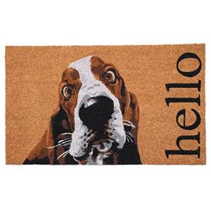 Calloway Mills Brown/White Basset Hound Doormat (17" x 29")