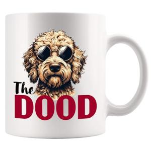 Panvola The Dood Goldendoodle Lover Gifts Dog Mom Dad Pet Dog Lover Vet Veterinarian Gifts Golder Retriever Poodle Dogs Novelty Drinkware Ceramic Coffee Mug (White, 11 oz)