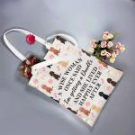 TGBJE Doodle Tote Bag Dog Mom Gift A Wise Women Getting a Doodle She Lived Happily Ever After Shopping Bag Doodle Owner Gift (Doodle tote)