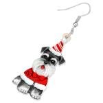 Bonsny Acrylic Drop Dangle Christmas Gifts Dog Puppy Doggy Earrings Ornaments Decorations Jewelry For Women Accessories (Schnauzer)