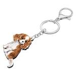 RAIDIN Acrylic Cute Dog Pets Keychain for Women Girls Kawaii Puppy Key ring Gifts for Purse Car Keys Dog Lovers (Cavalier King Charles Spaniel)
