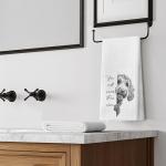 LUKIPOM Funny Goldendoodle Dog Hand Towels, You Will Never Pee Alone Funny Bathroom Hand Towels, Goldendoodle Gifts, Dog Bathroom Decor, 16x24 Inches