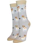 Women's Premium Comfort Animal Socks (Jack Russell Terrier Socks Grey) 4-10