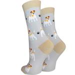 Women's Premium Comfort Animal Socks (Jack Russell Terrier Socks Grey) 4-10