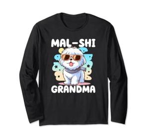 Mal-Shi Rescue Dog Mom Long Sleeve T-Shirt