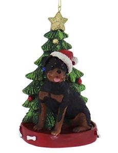 Personalized Rottweiler Resin Christmas Tree Ornament