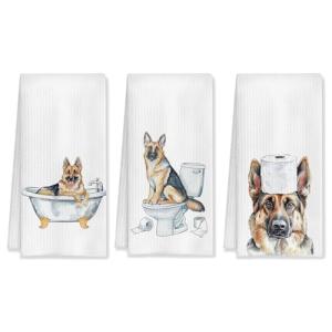 Funny German Shepherd Hand Towels Set of 3