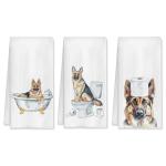 Funny German Shepherd Hand Towels Set of 3