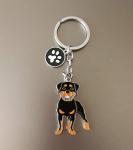 Rottweiler Dog Keychain - Cute Metal Design