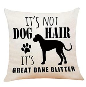 M-Qizi Great Dane Pillow Covers: 18x18 Linen Dog Pillow, Great Dane Mom Gifts, Decor for Dog Lovers
