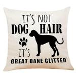 M-Qizi Great Dane Pillow Covers: 18x18 Linen Dog Pillow, Great Dane Mom Gifts, Decor for Dog Lovers
