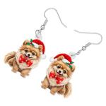 Pomeranian Drop Dangle Earrings for Dog Lovers