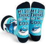 Lavley My Dog Thinks I'm Cool - Funny Socks For Dog and Husky Lovers - Unisex for Men & Women, One Size
