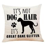 M-Qizi Great Dane Pillow Covers: 18x18 Linen Dog Pillow, Great Dane Mom Gifts, Decor for Dog Lovers