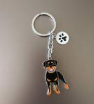 Rottweiler Dog Keychain - Cute Metal Design