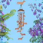 GDNSFIT Dachshund Dog Wind Chimes for Outside,Metal Windchimes,Dachshund Dog Gifts for Women/Men,Wind Chime Garden Decor Outdoor,Memorial/Housewarming/Birthday/Festival Gifts,Front Yard Decor