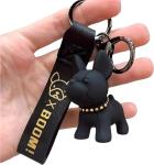PawsFourLove Adorable French Bulldog Keychain - Cute & Durable Frenchie Bulldog Key Ring Charm - Ideal for Dog Lovers & Pet Owners - Lightweight Metal Keyring Accessory for Keys, Bags & Purses