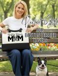 InnoBeta Boston Terrier Gifts for Women Canvas Tote Bag, Boston Terrier Gifts Tote with Top Zipper Closure and Shoulder Strap for Birthday, Mother's Day, Christmas