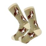 Basset Hound Dog Socks: Full Body, Khaki, One Size Fits All by E&S Pets