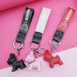 PawsFourLove Adorable French Bulldog Keychain - Cute & Durable Frenchie Bulldog Key Ring Charm - Ideal for Dog Lovers & Pet Owners - Lightweight Metal Keyring Accessory for Keys, Bags & Purses