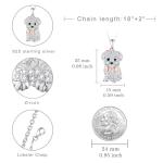 Peireara Maltese Dog Necklace for Women 925 Sterling Silver Maltese Pendant Necklaces Maltese Jewelry Gifts for Women