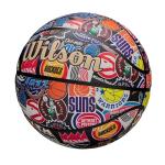 WILSON NBA All Team Retro Basketball - Multicolor, Size 7-29.5"