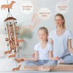 GDNSFIT Dachshund Dog Wind Chimes for Outside,Metal Windchimes,Dachshund Dog Gifts for Women/Men,Wind Chime Garden Decor Outdoor,Memorial/Housewarming/Birthday/Festival Gifts,Front Yard Decor