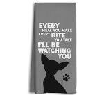 Dwept Cute Chihuahua Every Meal You Make Every Bite You Take Kitchen Dish Towels Dishcloth 16x24 Inches,Funny Dog Decorative Absorbent Hand Tea Bathroom Towels,Dog Lovers Gifts,Chihuahua Mom Gifts