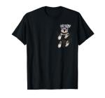 Schnauzer Dog in Pocket Puppy Gifts T-Shirt Small