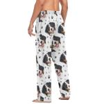 Dog Paws Pattern Men's Pajama Bottoms Bernese Mountain Dog Pants for Men Soft Men's Separate Bottoms Lounge Pants M