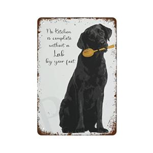 NAMEY Black Lab Kitchen Art Print,Creative Tin Sign Skeleton, Funny Novelty Metal Sign, Vintage Wall Decor for Home Door Garden Bar Restaurant Cafe Office Shop Bar Club Sign Gift 12 x 8 Inch