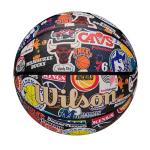 WILSON NBA All Team Retro Basketball - Multicolor, Size 7-29.5"