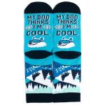 Lavley My Dog Thinks I'm Cool - Funny Socks For Dog and Husky Lovers - Unisex for Men & Women, One Size