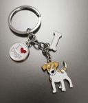 GEPAS Dog Keychain, Lovely Dog Key-ring Portable Metal Keychain Keyring Key Decor Car Keyring Decoration(Jack Russell)